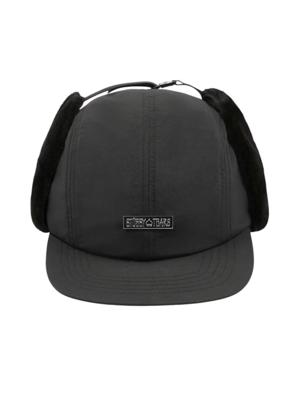 Denim Tears x Stussy Black Ear Flap Cap
